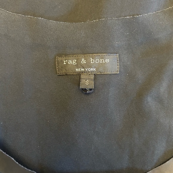 Rag & Bone Racer Back Tank Top with Faux Leather Trim Black Size Small - Picture 4 of 6